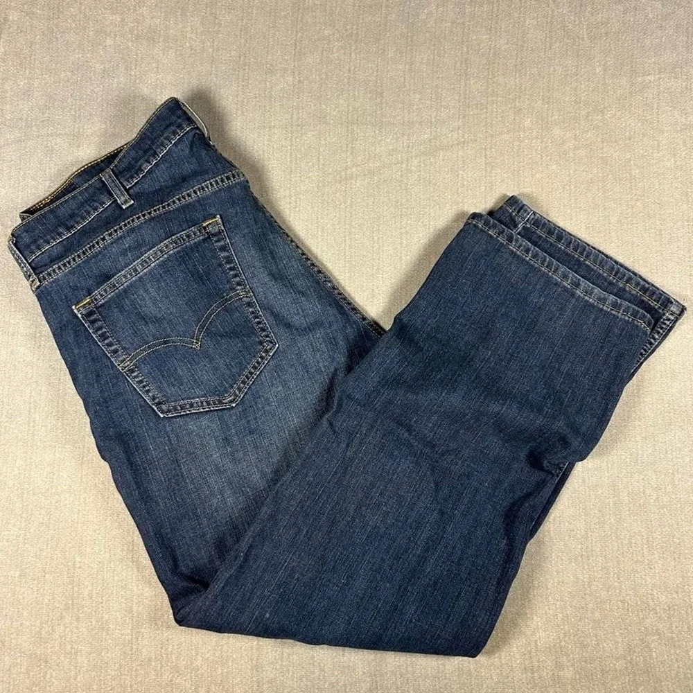 Levis 559 Relaxed Straight Leg Jeans Mens 40x30 Dark Wash Blue Denim 00559-0384